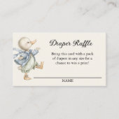 Storybook Vintage Duck Diaper Raffle Begleitkarte (Vorderseite)