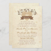 Storybook Wappen Wedding Invite Einladung (Vorne/Hinten)