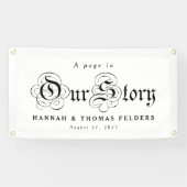 Storybook Wedding Car Banner (Horizontal)