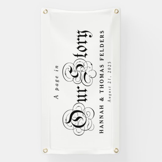 Storybook Wedding Car Banner (Vertikal)