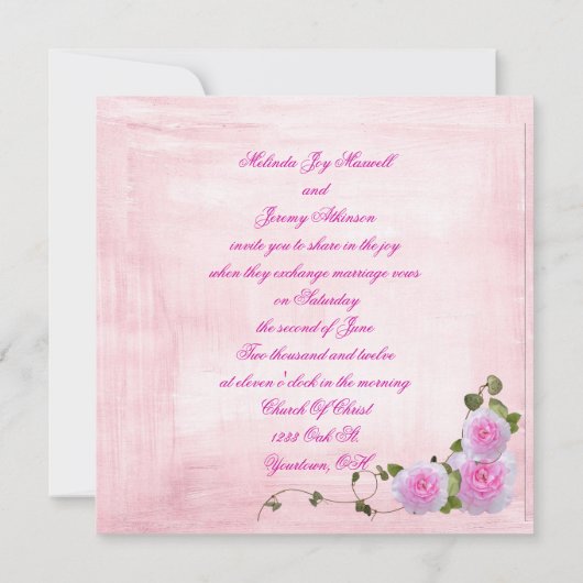 Storybook Wedding Einladung (Rückseite)