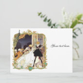 Storybook Wedding Peacock Einladungen aus dem 18.  (Stehend Vorderseite)