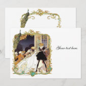 Storybook Wedding Peacock Einladungen aus dem 18.  (Vorne/Hinten)