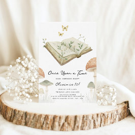 Storybook Whimsical Watecolor Buch Geburtstag Einladung