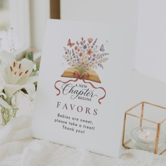 Storybook Wildblume Baby Showdusche Gefallen Table Sockelschild