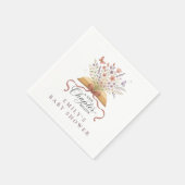 Storybook Wildblumen Wasserfarben Kinderdusche Serviette (Ecke)