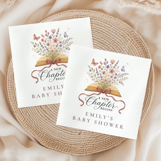 Storybook Wildblumen Wasserfarben Kinderdusche Serviette