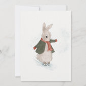 Storybook | Winter Bunny Baby Shower Einladung (Rückseite)