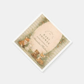 Storybook Woodland Animals Baby Shower Serviette (Ecke)