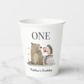 Storybook Woodland Animals Birthday Pappbecher (Vorderseite)