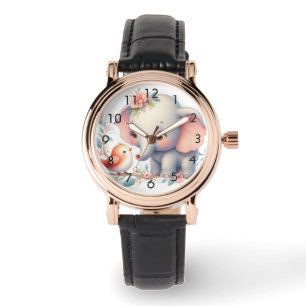 Storybook Woodland Babies Elephant and Bird Armbanduhr