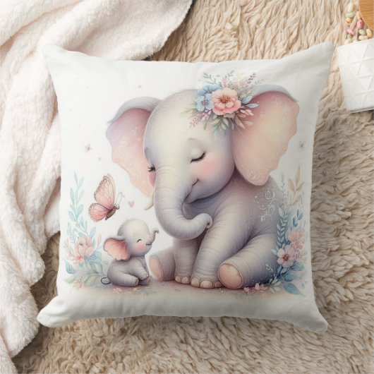 Storybook Woodland Babies Elephant und Baby Kissen (Decke)
