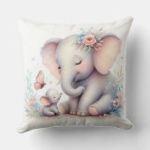 Storybook Woodland Babies Elephant und Baby Kissen (Rückseite)