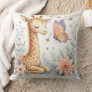 Storybook Woodland Babies Giraffe Butterfly Kissen