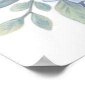 Storybook Woodland Babies Giraffe und Blauer Vogel Poster (Ecke)