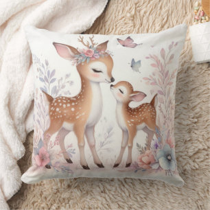 Storybook Woodland Babies Hirsche Liebe Kissen