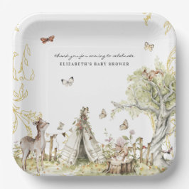 Storybook | Woodland Forest Baby Dusche Pappteller