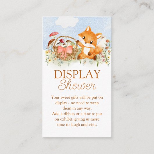 Storybook Woodland Fox Babydusche Begleitkarte (Vorderseite)