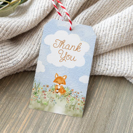 Storybook Woodland Fox Babydusche Danke Geschenkanhänger
