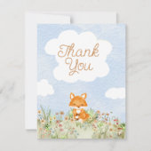 Storybook Woodland Fox Babydusche Dankeskarte (Vorderseite)