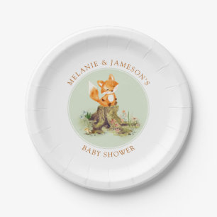 Storybook Woodland Fox Babydusche Pappteller