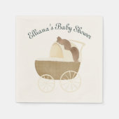 Storybook Woodland Friends Baby Carriage Squirrel Serviette (Vorderseite)