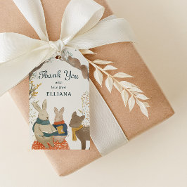 Storybook Woodland Friends Baby Shower Fevor Tags Geschenkanhänger