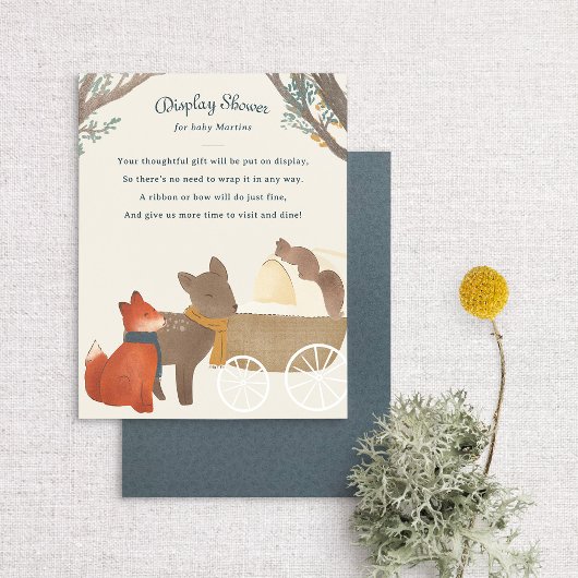 Storybook Woodland Friends Display Showdusche Begleitkarte