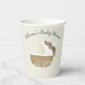 Storybook Woodland Friends Fawn Baby Shower Pappbecher (Rückseite)