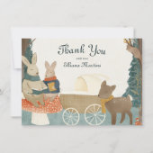 Storybook Woodland Friends Kinderdusche Danke (Vorderseite)