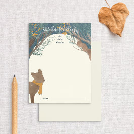Storybook Woodland Friends Wünsche für Baby Hinweiskarte