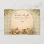 Storybook Woodland Meadow Diapper Raffle Begleitkarte (Vorderseite)