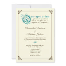 Storybookfairytale-Hochzeits-Einladung - aquamarin