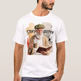 Storykeeper Cozy Reader Portrait with Book T-Shirt