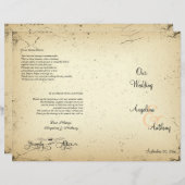 Storyline-Programm für feierliche Hochzeiten (Vorne/Hinten)