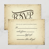 Storyline Wedding RSVP Response Card Karte (Vorne/Hinten)