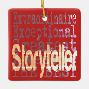 Storyteller Extraordinaire Keramikornament