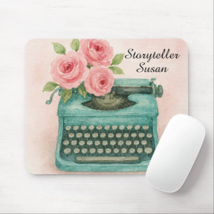 Storyteller Vintage Schrift Wasserfarben Mousepad