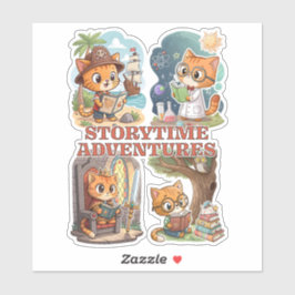 Storytime Adventures – A Journey Through Books Aufkleber