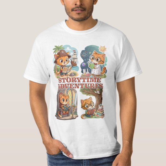 Storytime Adventures – A Journey Through Books T-Shirt (Vorderseite)