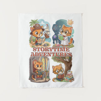 Storytime Adventures – A Journey Through Books Wandteppich