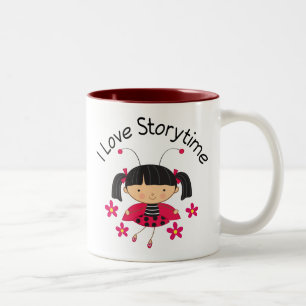 Storytime, das rotes zweifarbige tasse