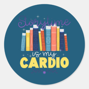 Storytime ist mein Cardio Story Book Storybook Runder Aufkleber