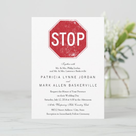 Störzeichen Einladung (Stehend Vorderseite)