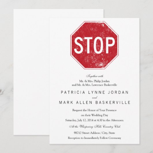 Störzeichen Einladung (Vorne/Hinten)