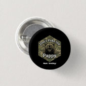 Stoß nicht den Papi Lustiger Robuster Grizzlybär Button (Vorne & Hinten)