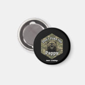 Stoß nicht den Pappy Lustiger Robuster Grizzlybär Magnet (Vorderseite/Rückseite)