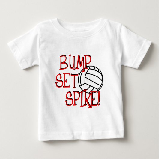 Stoß, Set, Spitze! Volleyball Baby T-shirt (Vorderseite)