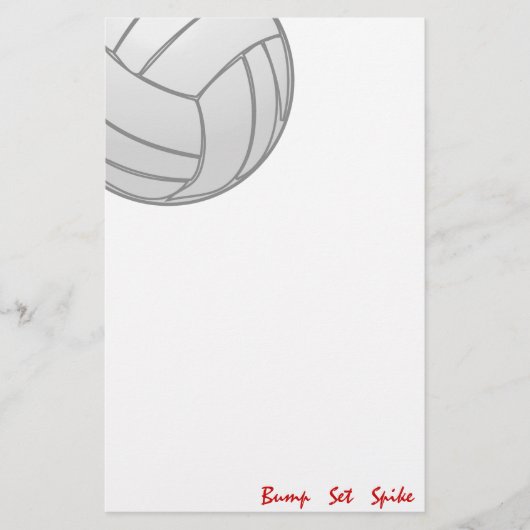Stoß-Set-Spitzen-Volleyball Briefpapier (Vorderseite)