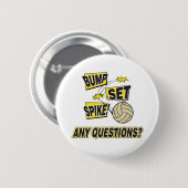 Stoß-Set-Spitzen-Volleyball-Geschenk Button (Vorne & Hinten)